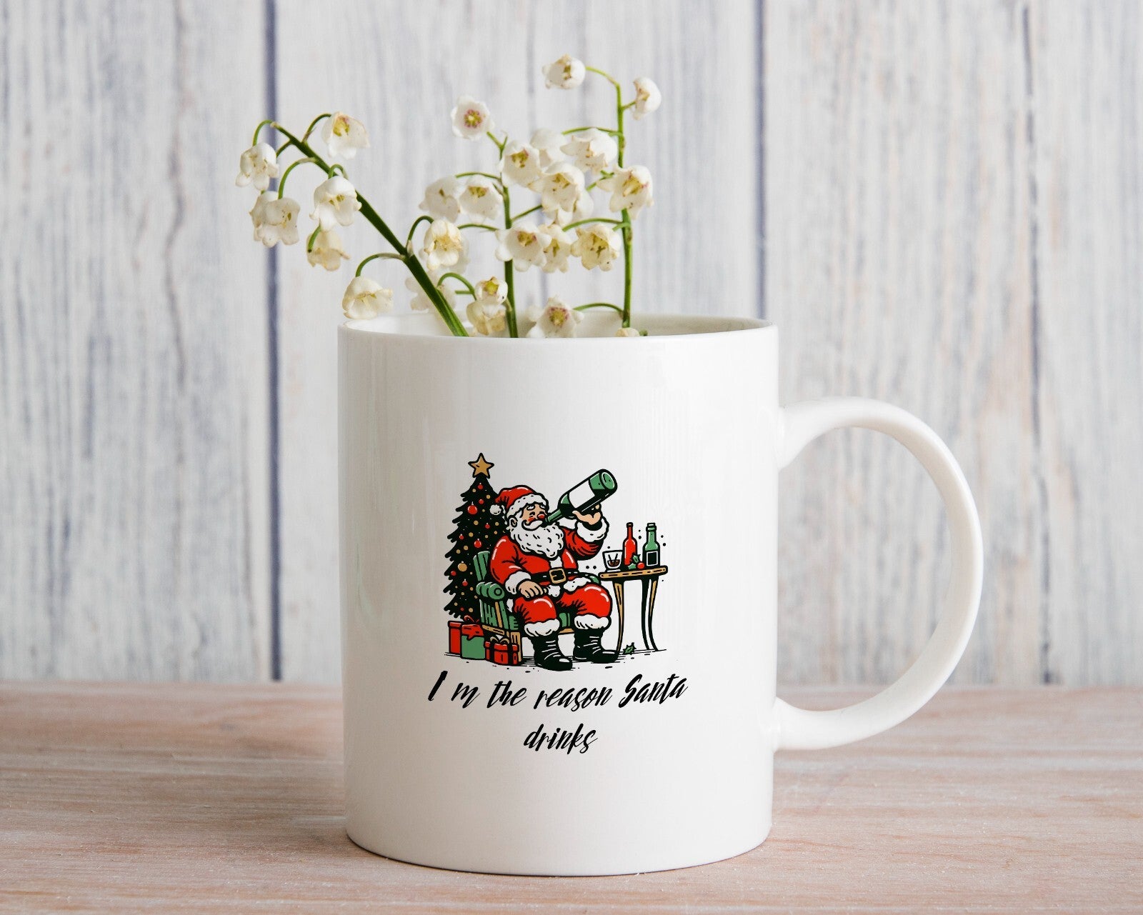 Funny Drunk Santa Gift Novelty Mug Gift for Christmas Coffee Cup