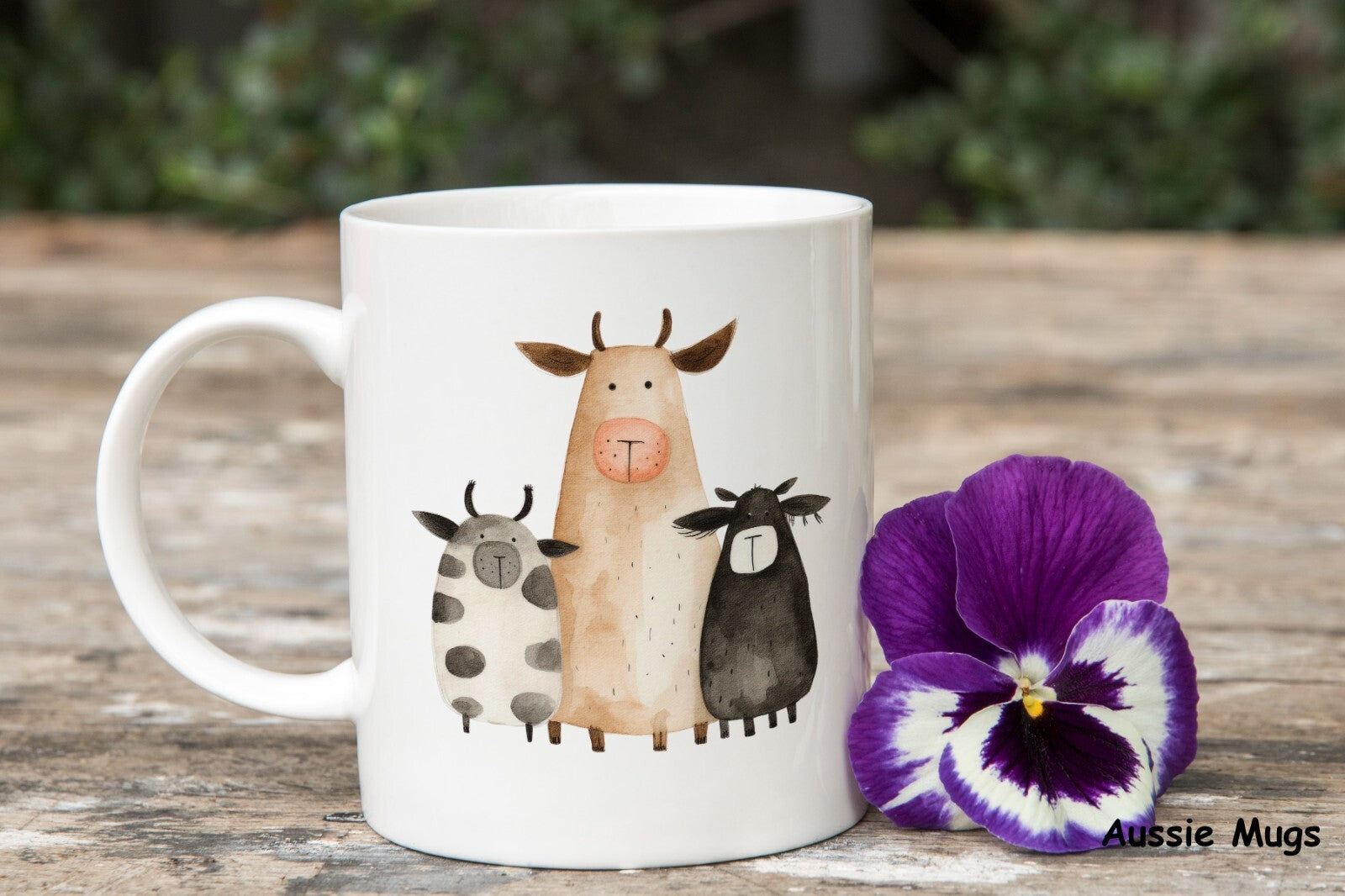 3 Cow Family Group Novelty mug gift coffee cup