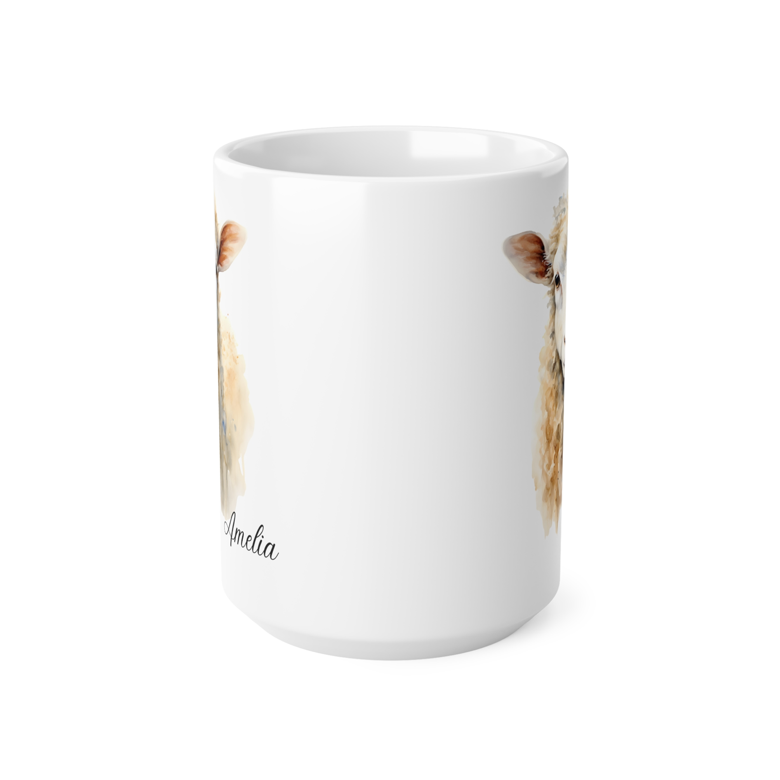 Personalised animal sheep mug your text customised mug