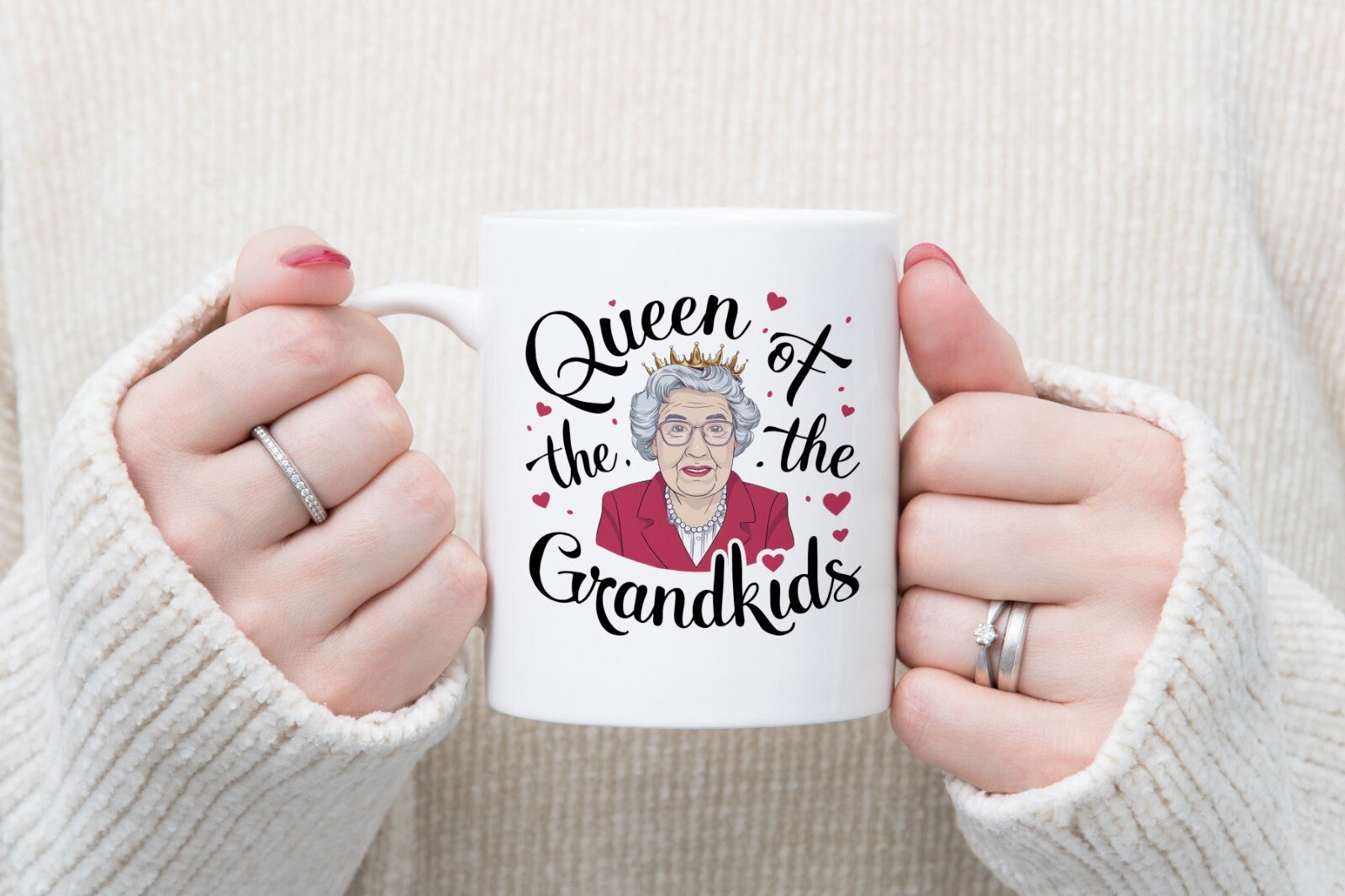 Grandma Queen of the Grandkids Gift Granny Novelty Mug Gift Coffee Cup