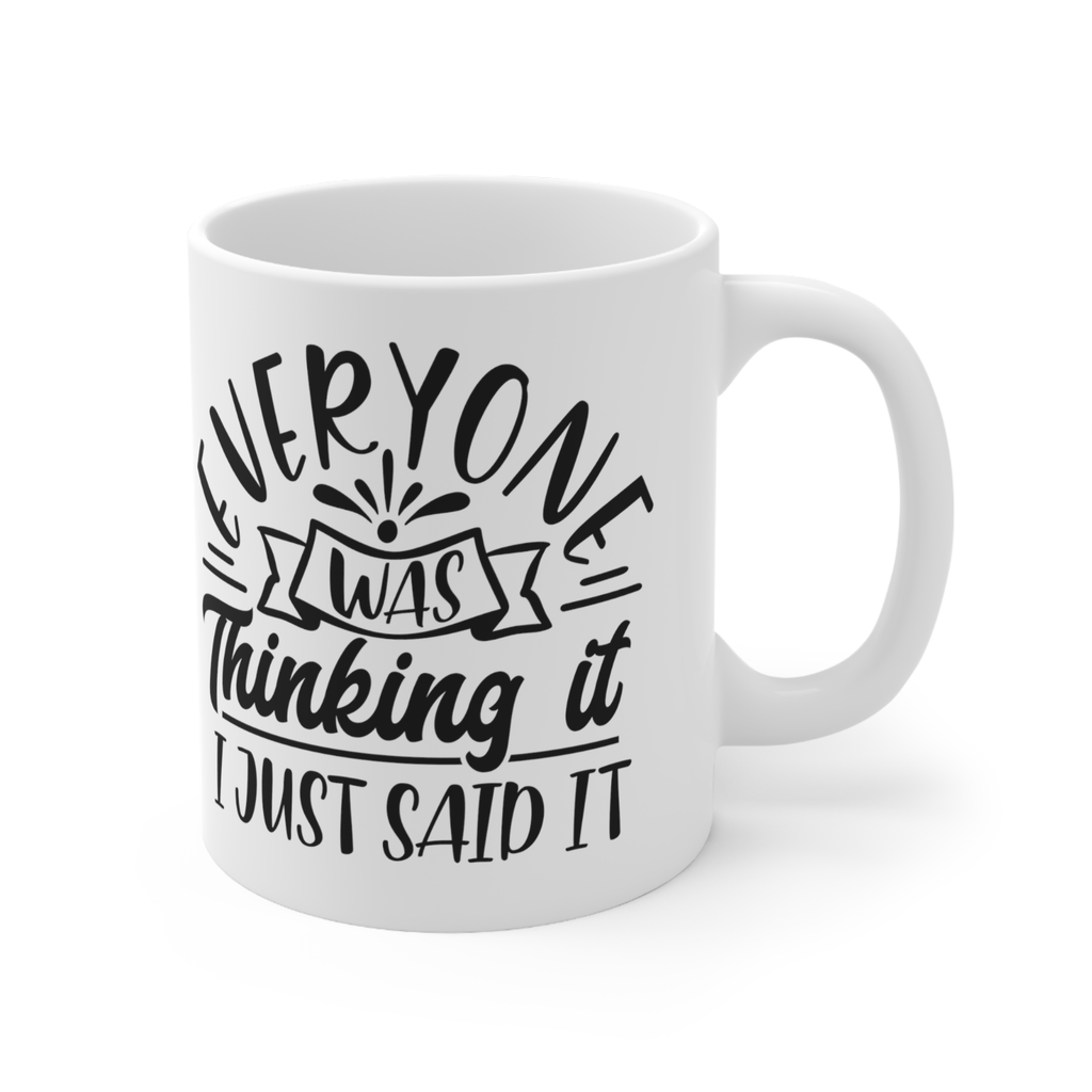 Novelty mug no filter everyone was thinking it speak mind no frontal lobe mug