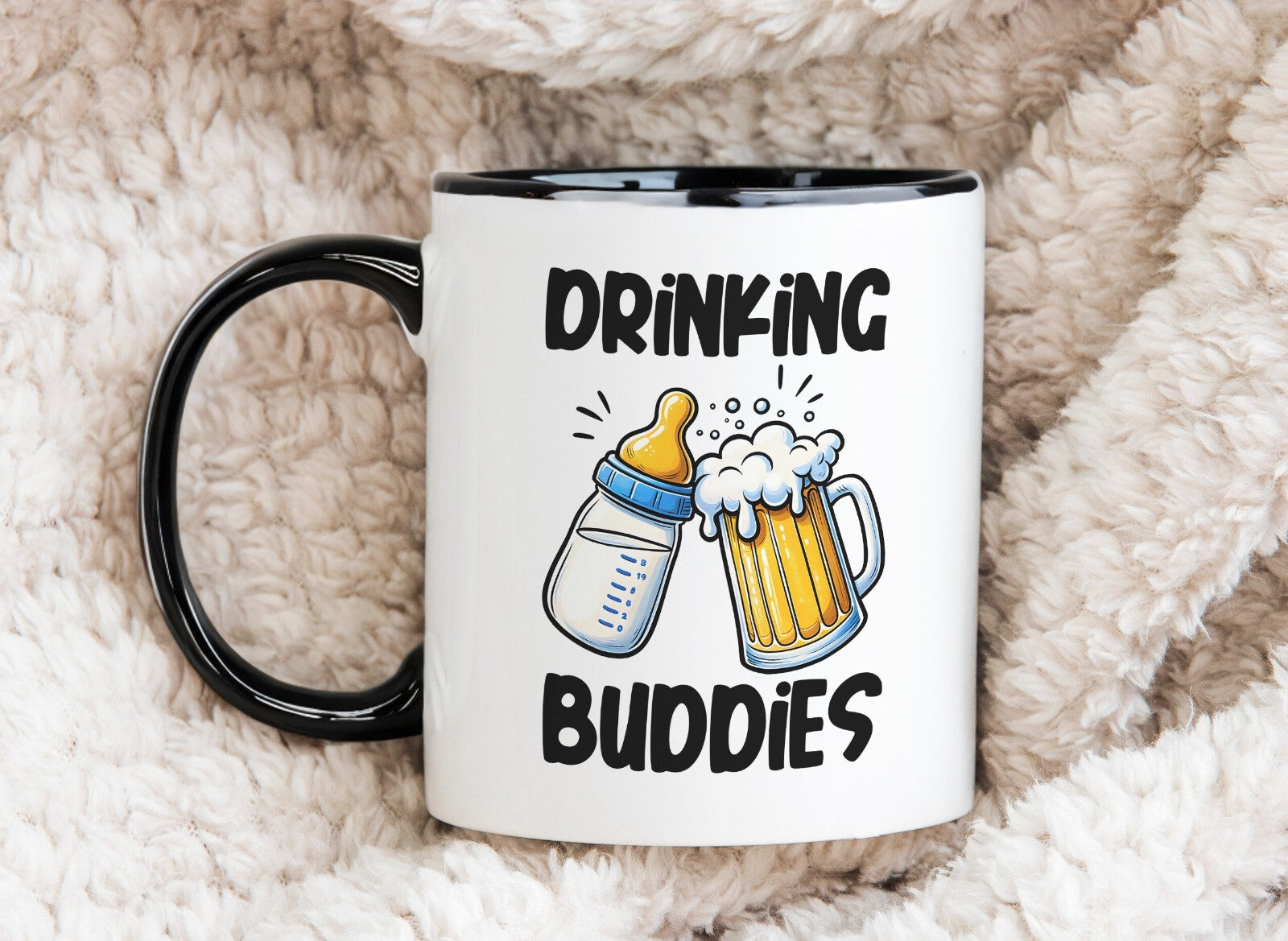 New Dad Gift Drinking Buddies Novelty Mug Gift Coffee Cup
