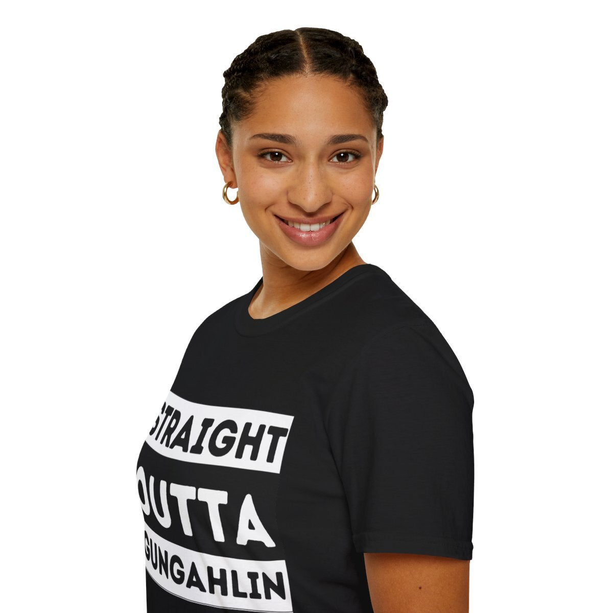 Straight outta Gungahlin Novelty unisex t-shirt black ACT Australia Canberra
