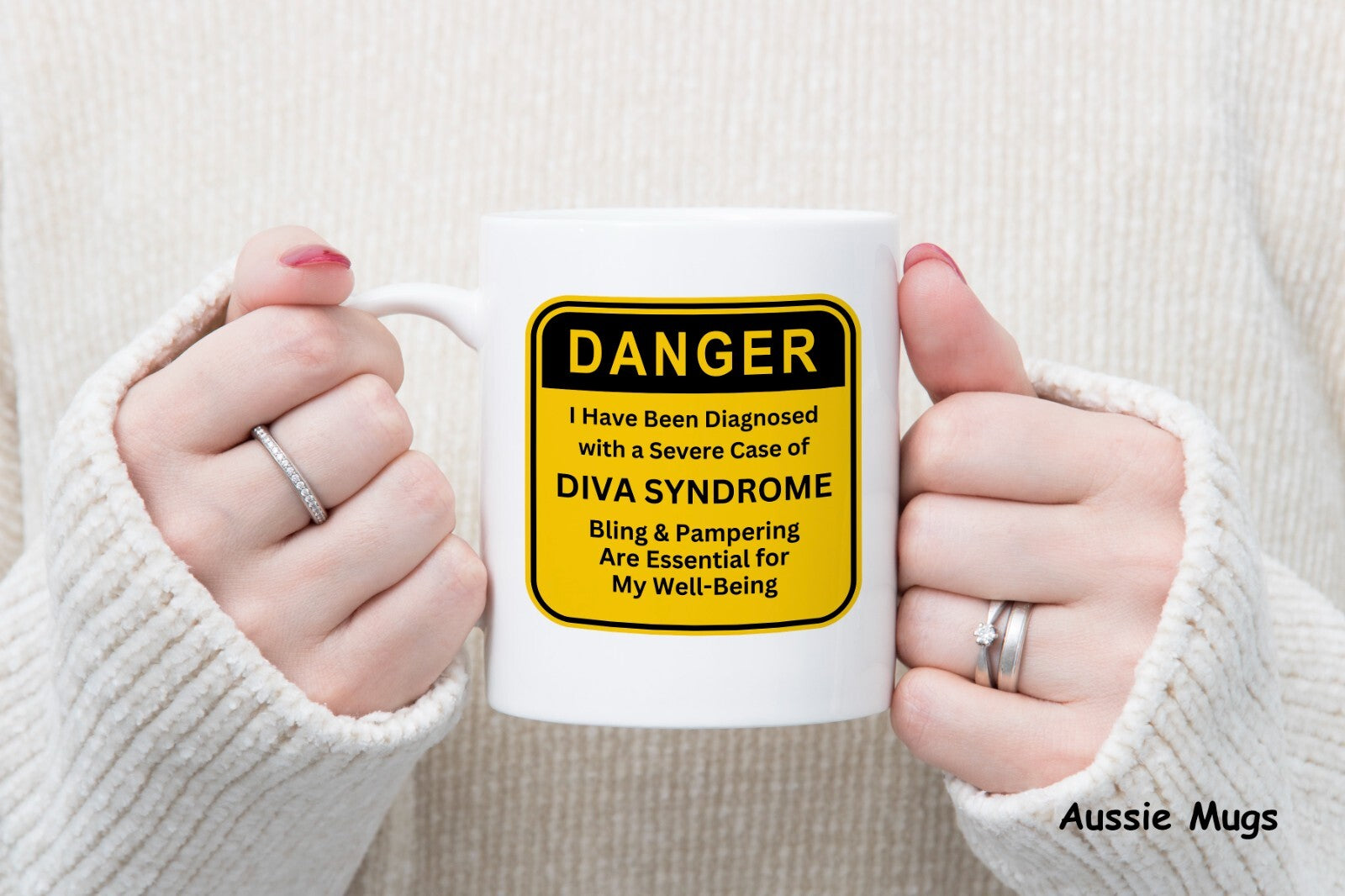 Gift for daughter Diva syndrome danger funny Novelty mug coffee cup