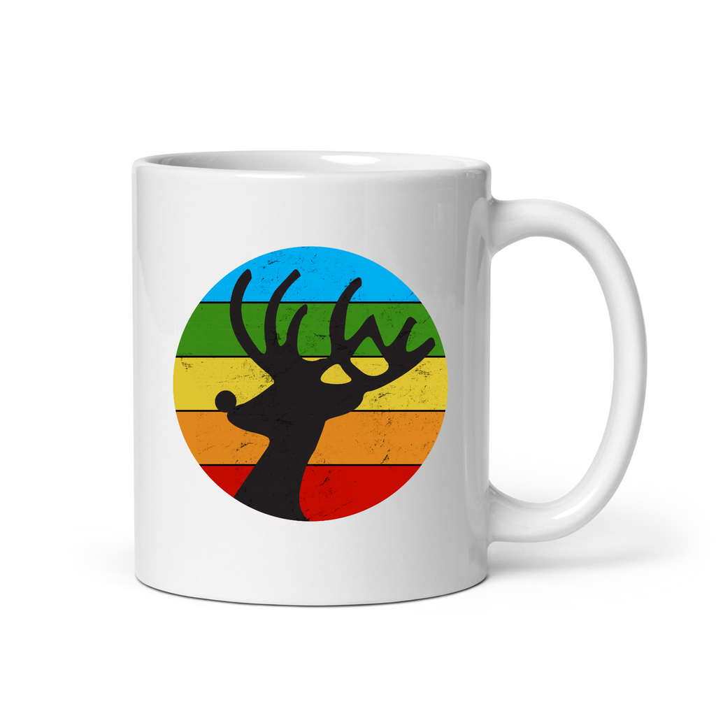 Novelty mug Christmas rainbow reindeer rudolph mug