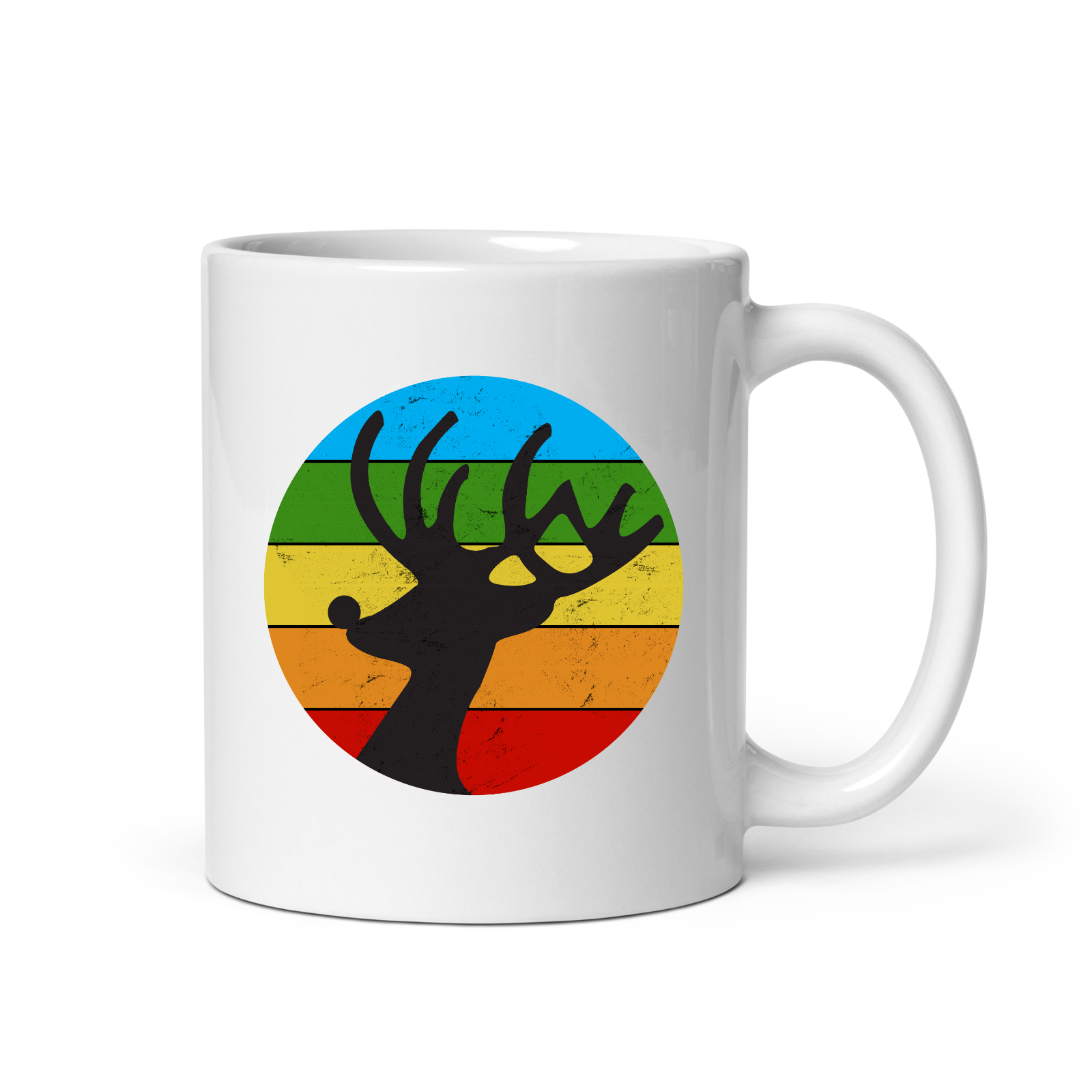 Novelty mug Christmas rainbow reindeer rudolph mug