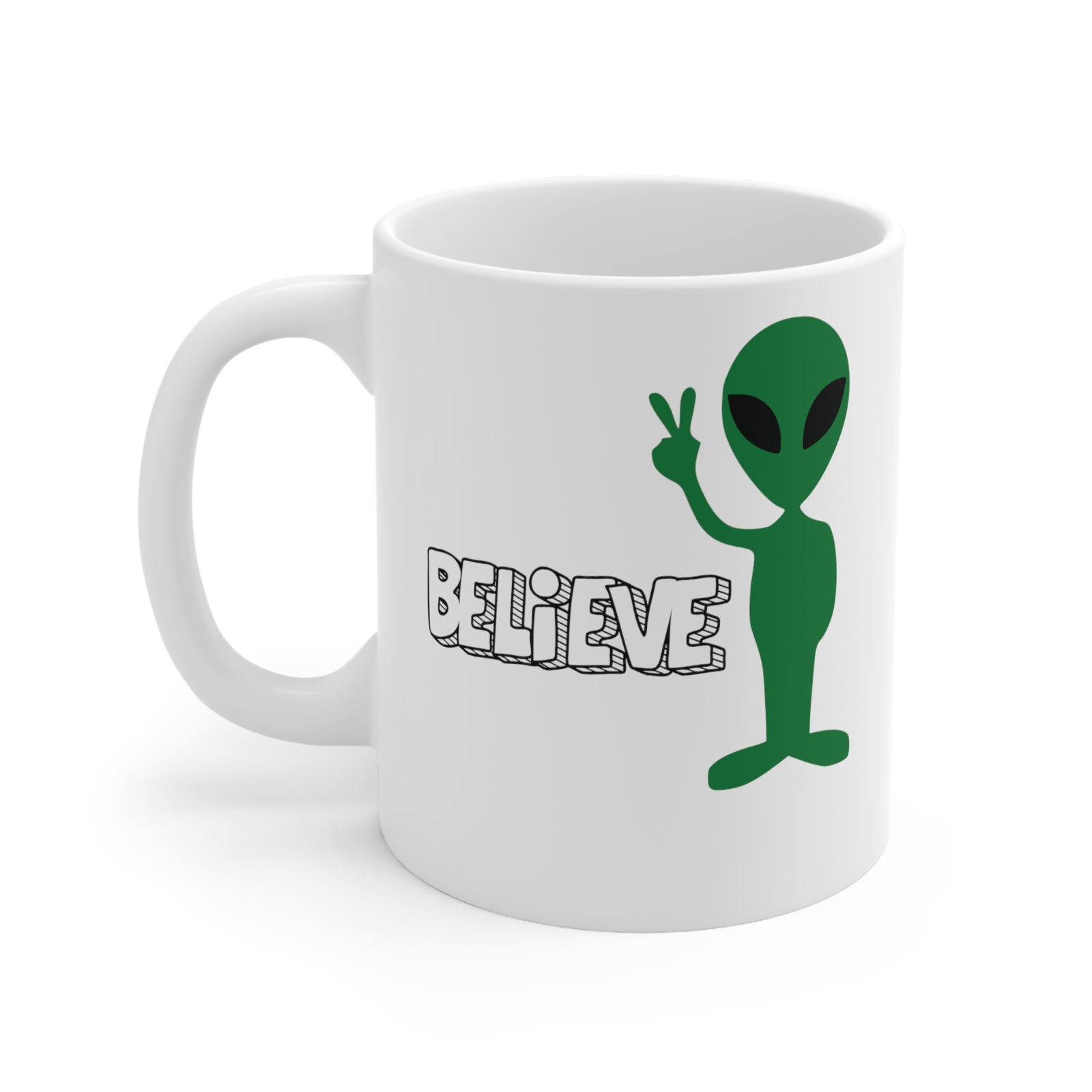 Extra terrestrial ET Novelty mug alien Area 51 ufo mug believer outer space