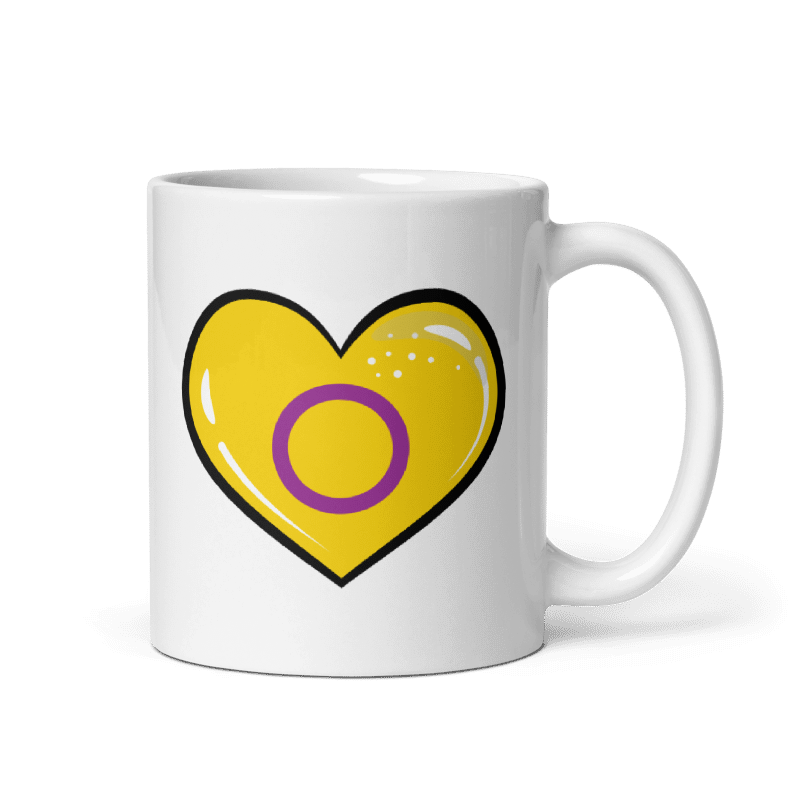 Intersex flag pride yellow and purple Novelty mug