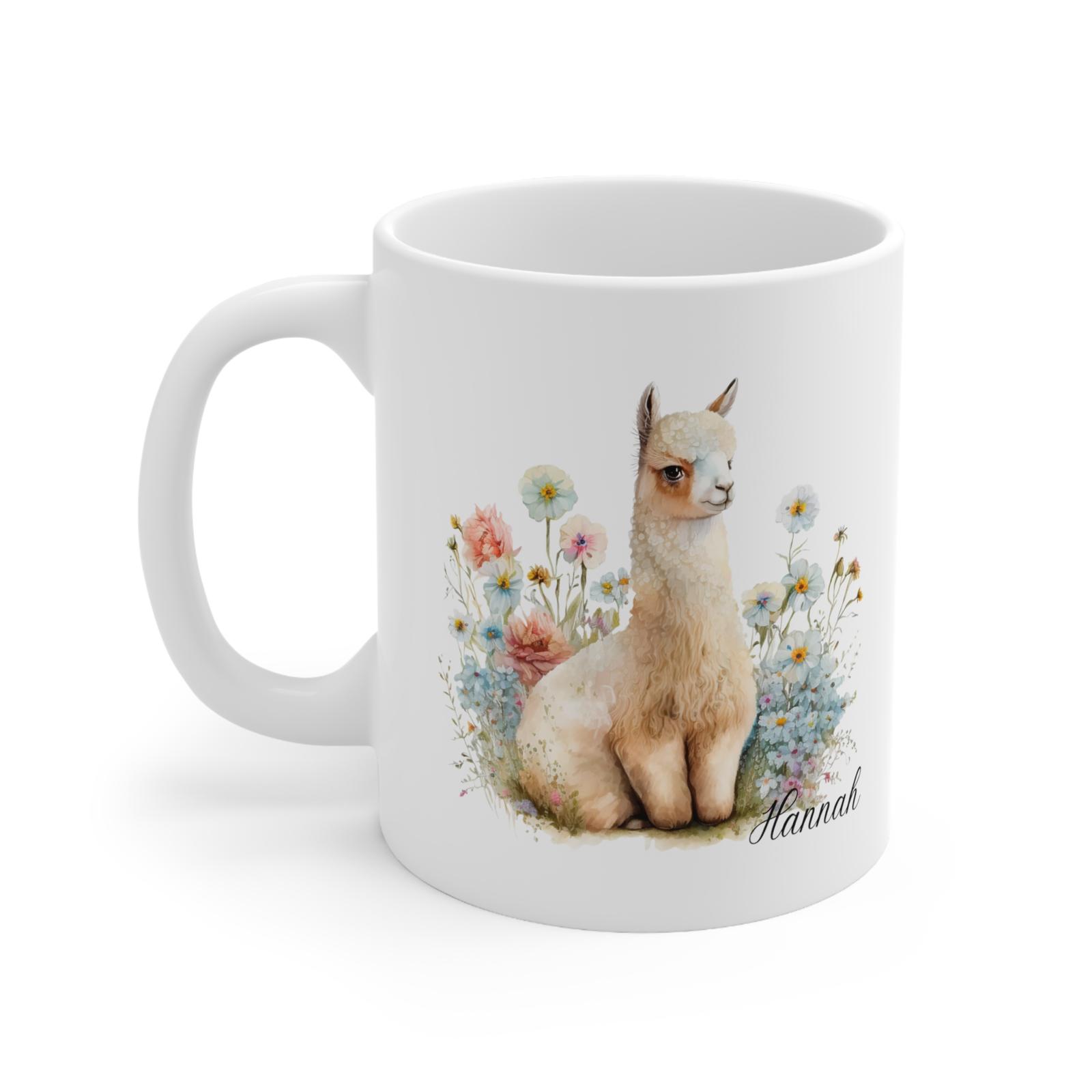 Lama personalised your name mug animal custom