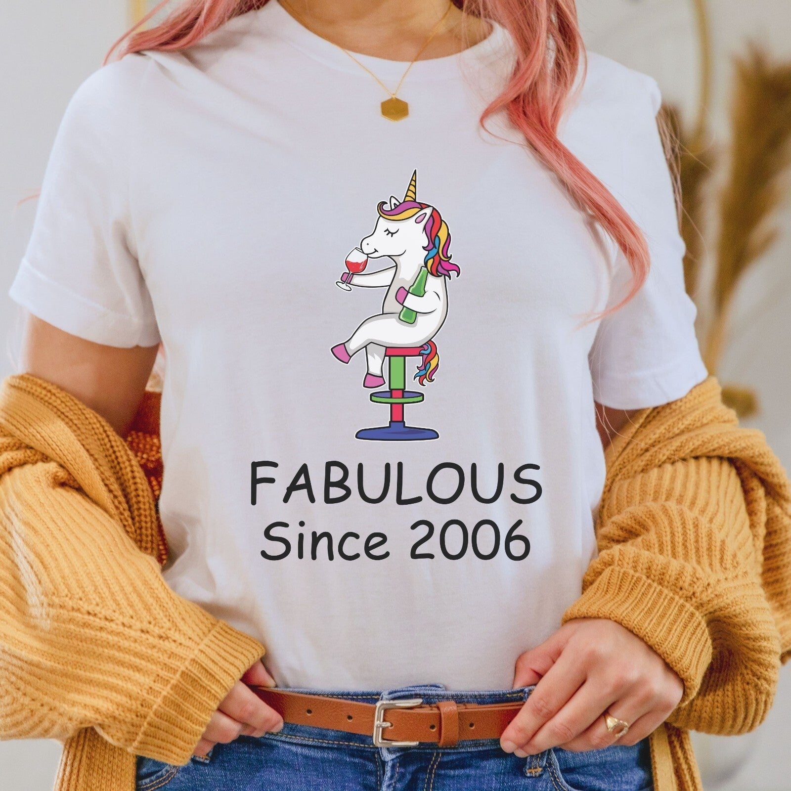 18 year old birthday t-shirt fabulous Since 2006 tshirt 18th birthday gift wine