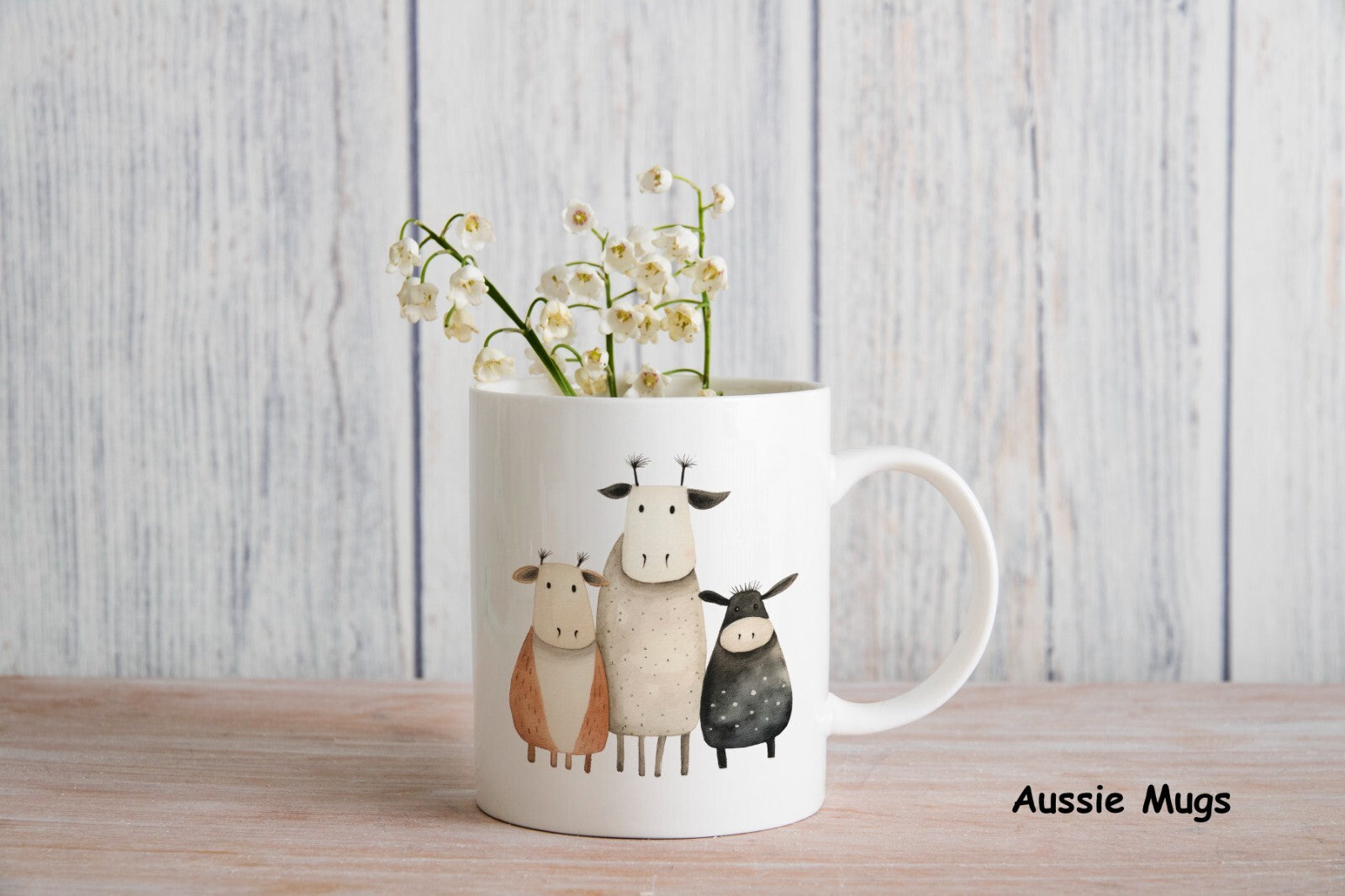 3 Cow Best Friends Novelty mug gift coffee cup