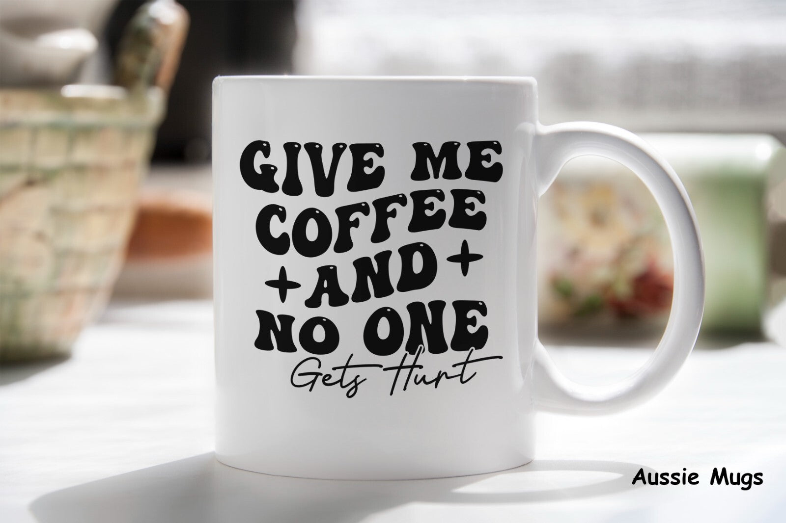 Give Me Coffee No One Gets Hurt Novelty mug gift coffee cup