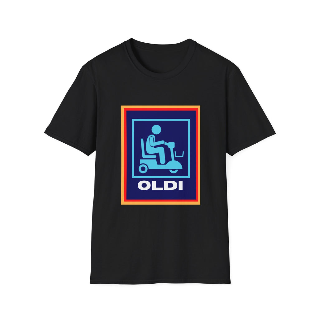 Oldi Scooter Funny Aldi Parody Light Blue Unisex T-Shirt
