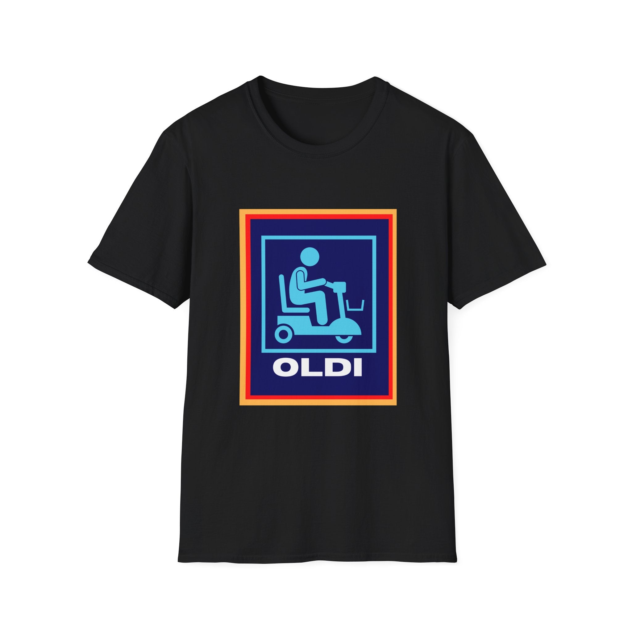 Oldi Scooter Funny Aldi Parody Light Blue Unisex T-Shirt
