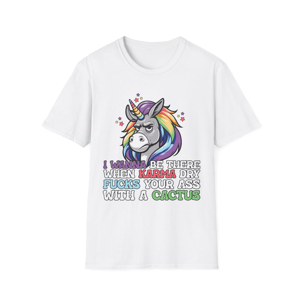 Sarcastic Unicorn Karma adult T-Shirt