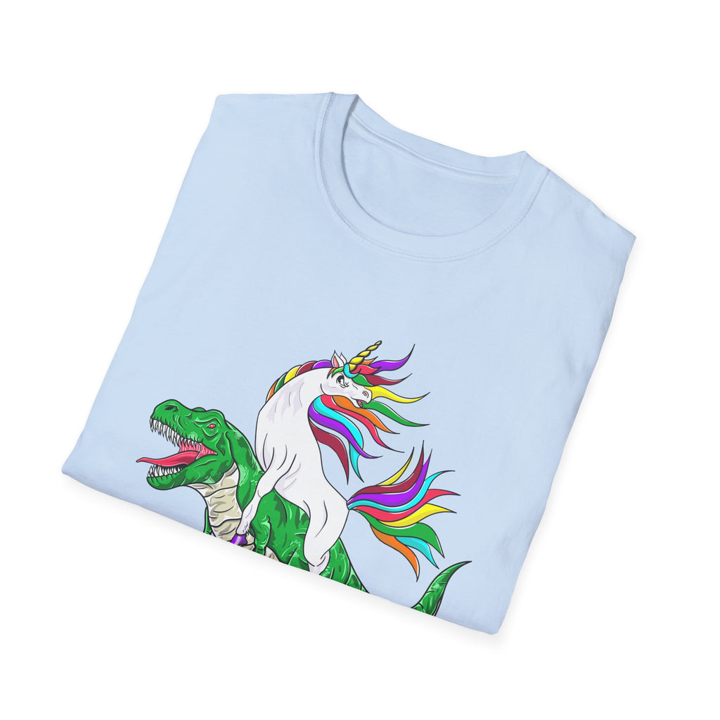 Unisex T-Shirt - Unicorn Riding T-Rex