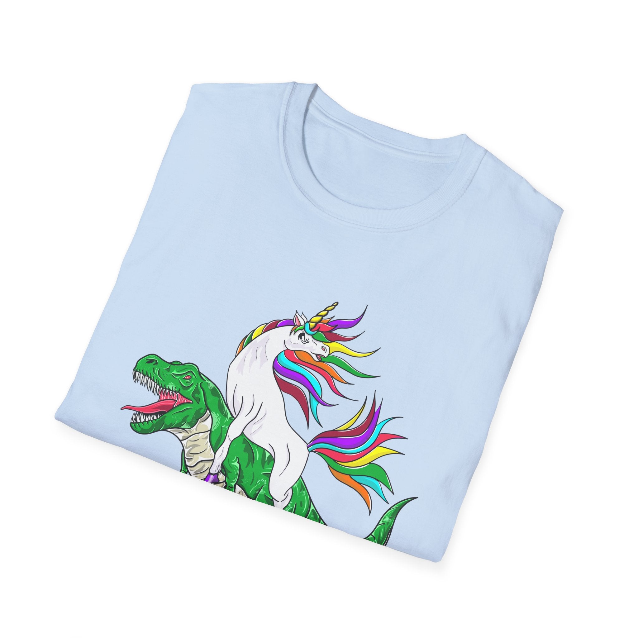 Unisex T-Shirt - Unicorn Riding T-Rex