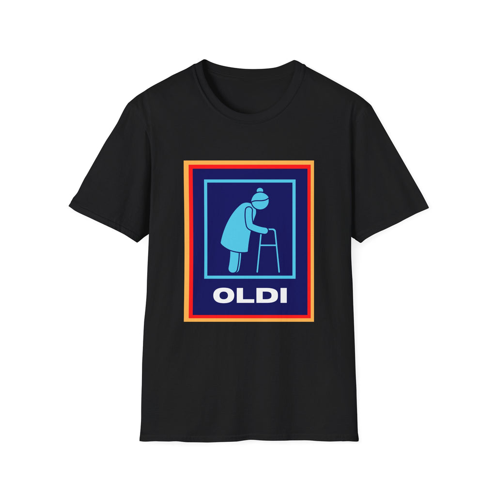 Oldi Walker Lady Funny Aldi Parody White Unisex T-Shirt
