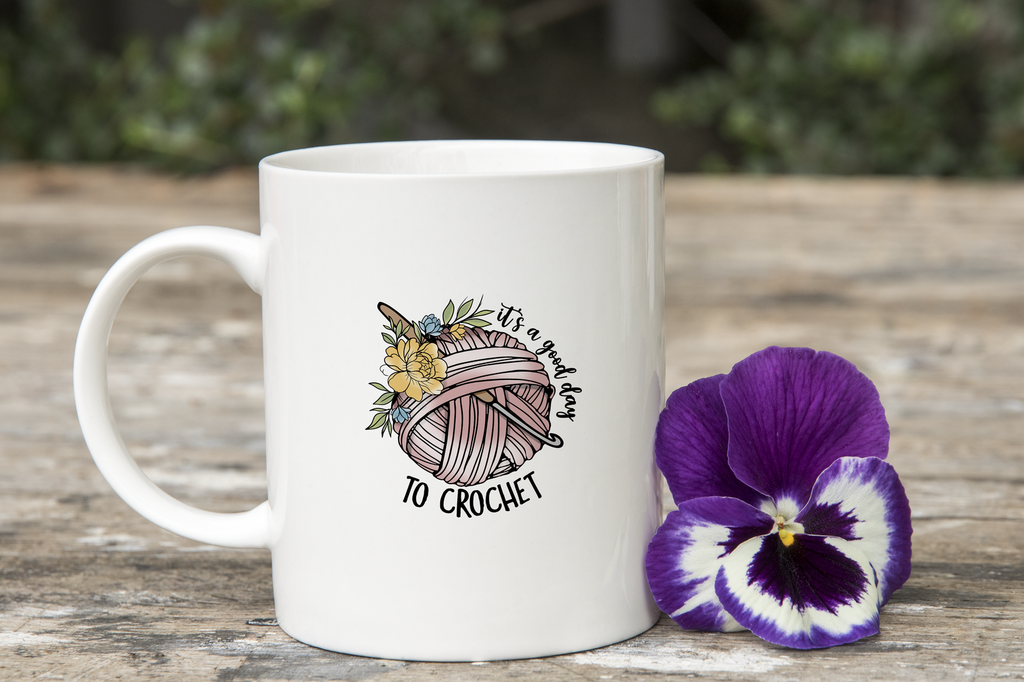Crochet Lover Novelty Mug It's a Great Day to Crochet Coffee Cup