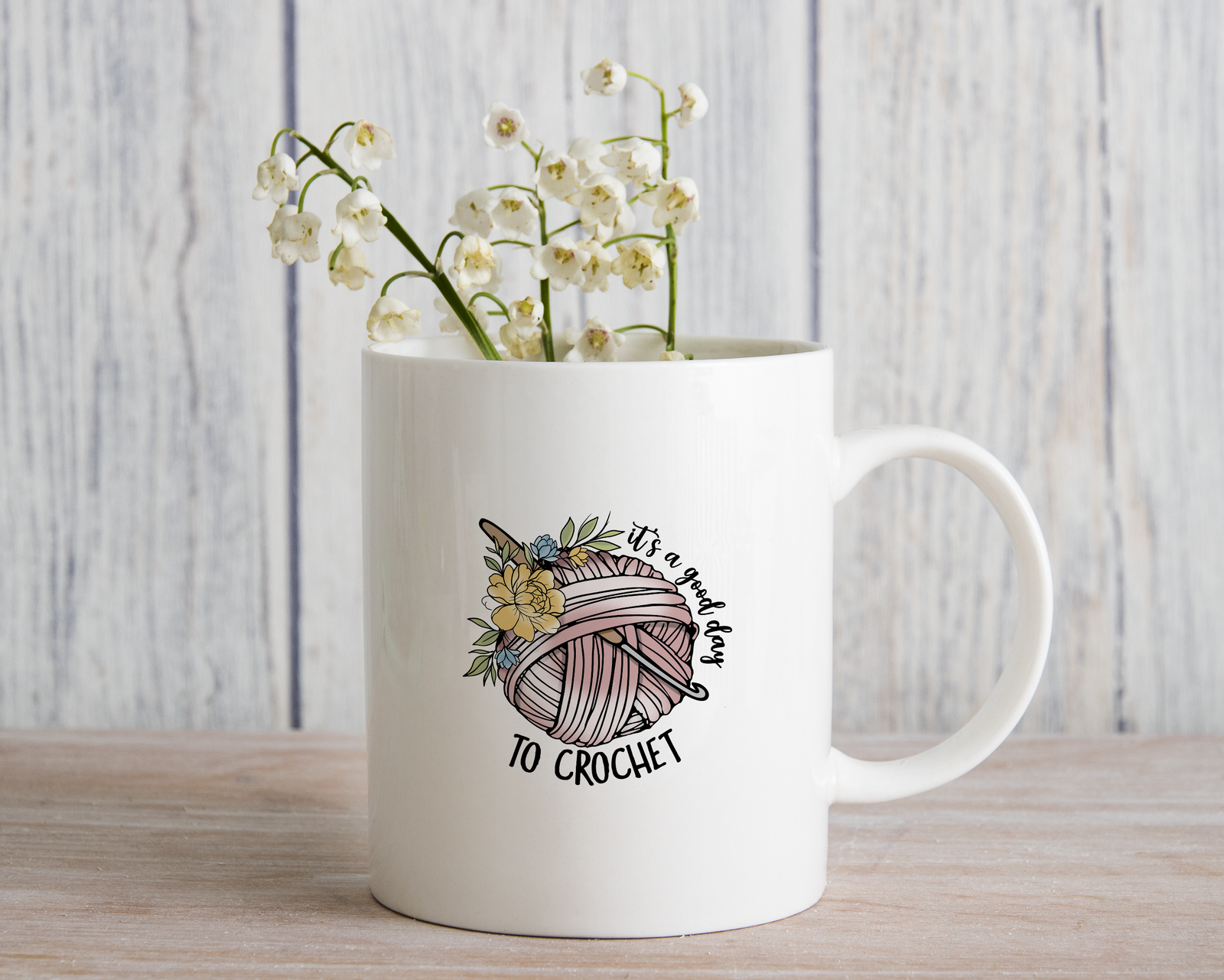 Crochet Lover Novelty Mug It's a Great Day to Crochet Coffee Cup