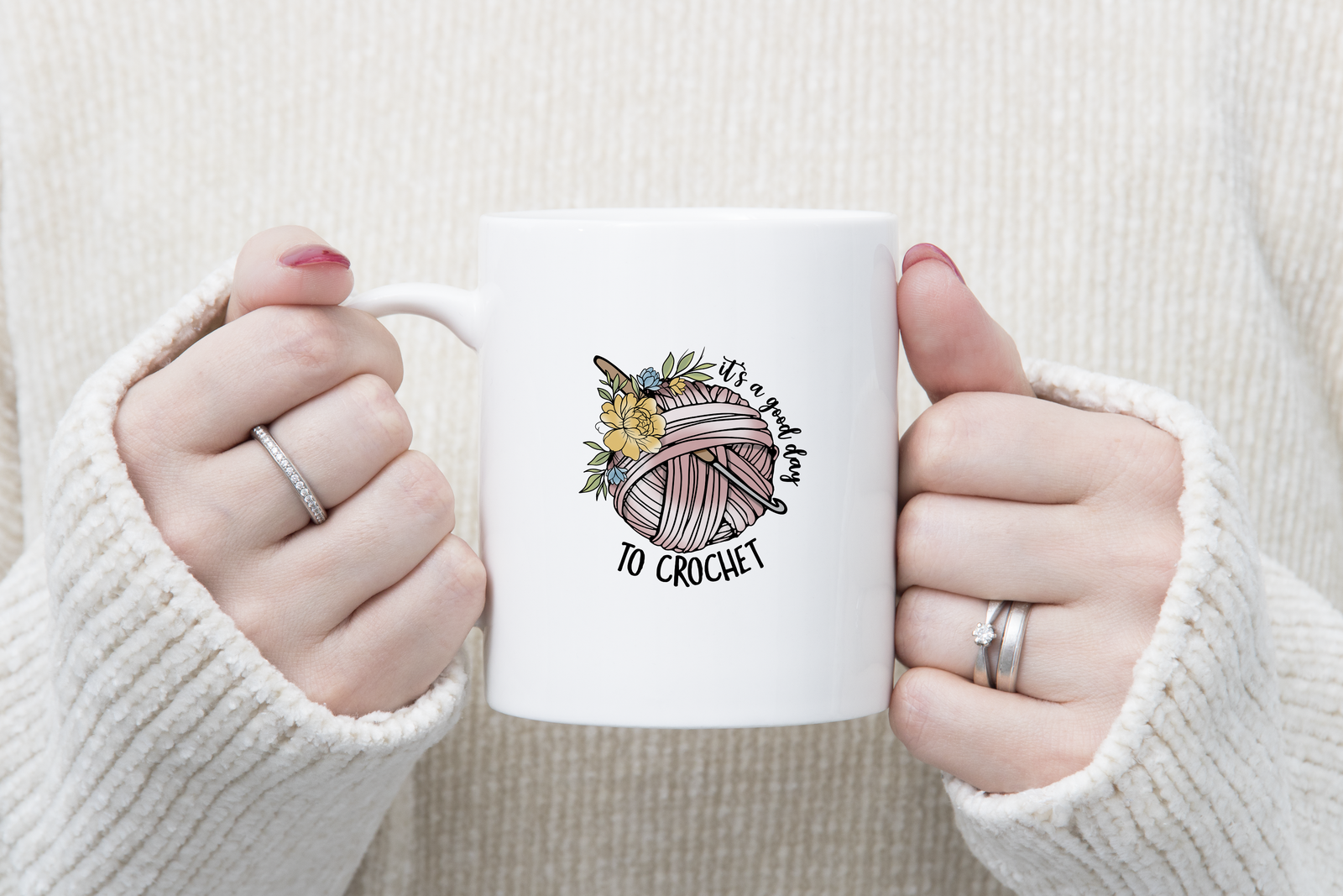 Crochet Lover Novelty Mug It's a Great Day to Crochet Coffee Cup