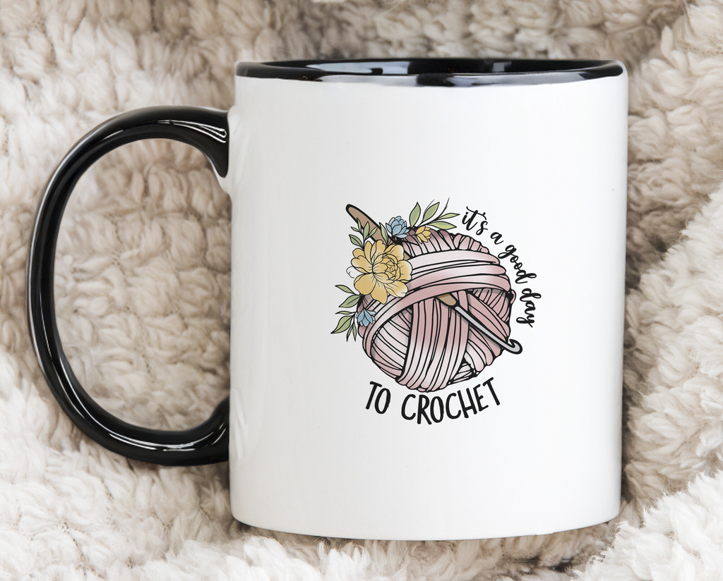 Crochet Lover Novelty Mug It's a Great Day to Crochet Coffee Cup